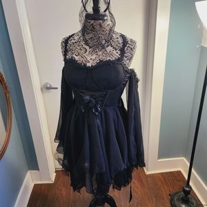 Unholy Minutes To Midnight Chiffon Dress